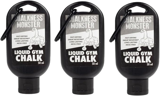 Chalkness Monster Liquid Gym Chalk - Mess-Free - Premium Sweat Resistant Long Lasting Grip - Quick Dry Hand Grip for Gymnastics, Rock Climbing, Power Lifting and More