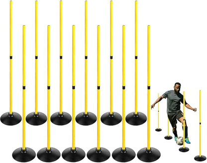 TNZMART 4.9FT Training Agility Poles Detachable Soccer Training