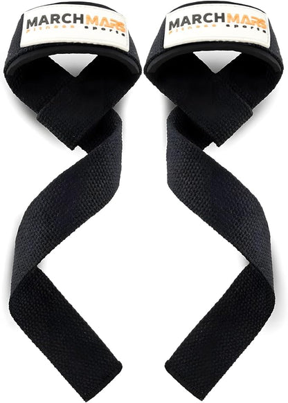 Lifting Straps, Gym Wrist Straps for Weightlifting, Neoprene Padded Cotton Weightlifting Strap for Bodybuilding, Powerlifting, Deadlifting and Strength Training - Men & Women