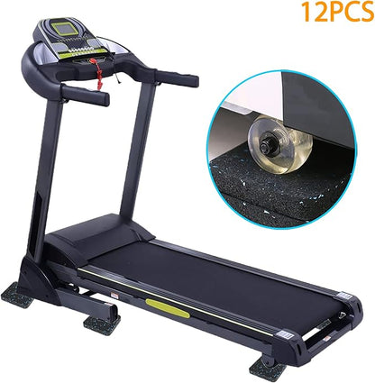 Protect Your Floors with High-Density Rubber Treadmill Mat 12, 3.94" 3.94" x 3.94" x 0.5" Exercise
