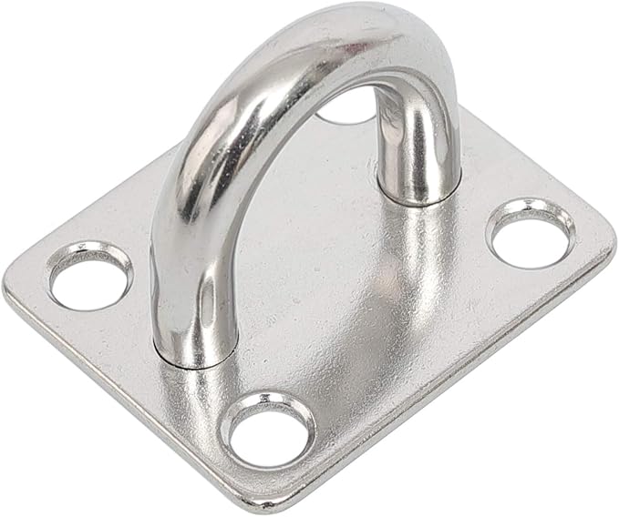 Wall Ceiling Mount Pad Eye Plate, Heavy Duty Marine Hardware Staple Loop U-Shaped Ring Hook Sail Shade Hardware, Suspension Kit for Resistance Training Straps,Yoga Swings, Hammock & Gym Accessories
