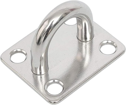 Wall Ceiling Mount Pad Eye Plate, Heavy Duty Marine Hardware Staple Loop U-Shaped Ring Hook Sail Shade Hardware, Suspension Kit for Resistance Training Straps,Yoga Swings, Hammock & Gym Accessories