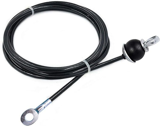KORIKAHM Fitness Pulley Cable 118/157 / 197/236 Inch, LAT Pulldown Cable Replacement Gym Thick 6mm for Pulley System Cable Machine Accessories, PU Coating Steel Wire Rope with Stopper Ball