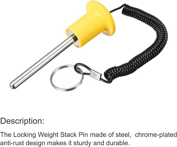 uxcell Weight Stack Pin with Pull Rope Magnetic Strength Training