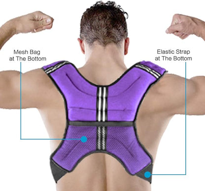 Weighted Vest Weight Vest for Men Women Kids Weights Included, Body Weight Vests Adjustable for Running, Training Workout, Jogging, Walking