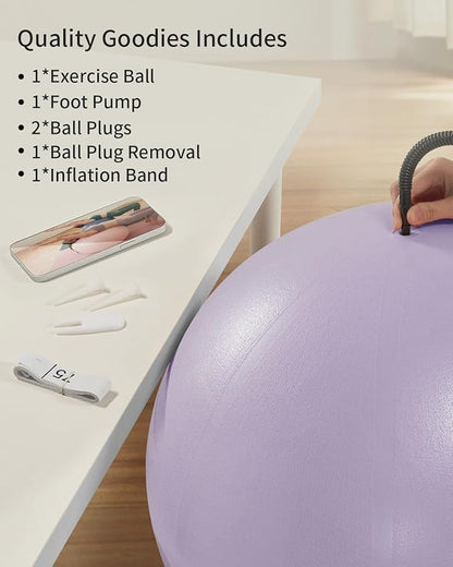 Anti-Burst Exercise Ball for Working Out
