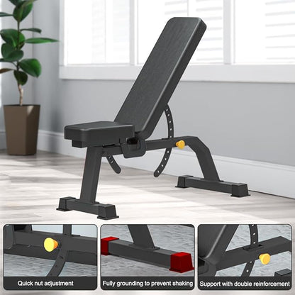 Adjustable Bench, Professional Weight Bench, Incline Flat Decline