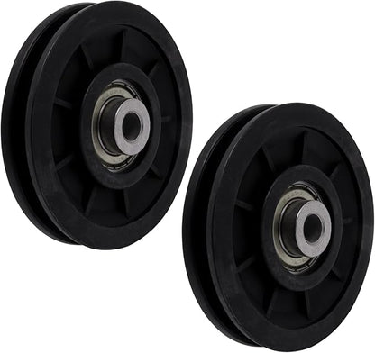 90mm/3.5" Universal Nylon Bearing Gym Pulley Wheel, Weight Pulley System Replacement for Home Gym Equipment Part, Cable Machine, Garage Door Pulleys System