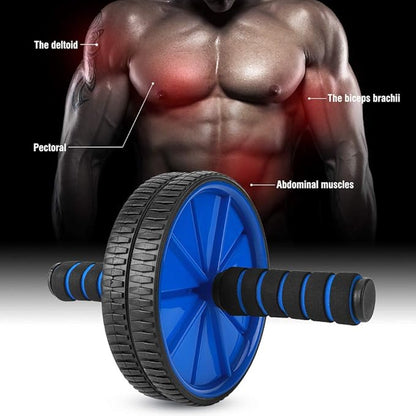 Blue Dual Roller Abdominal Exerciser - 18cm Diameter