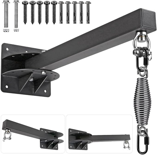SELEWARE Wall Mount Heavy Bag Hanger Heavy Duty Punching Bag Hanger Adjustable Boxing Bag Bracket for Home Gym Indoor Outdoor Boxing, Muay Thai and MMA Training
