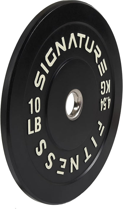 Signature Fitness 2" Olympic Bumper Plate Weight Plates 7FT Olympic