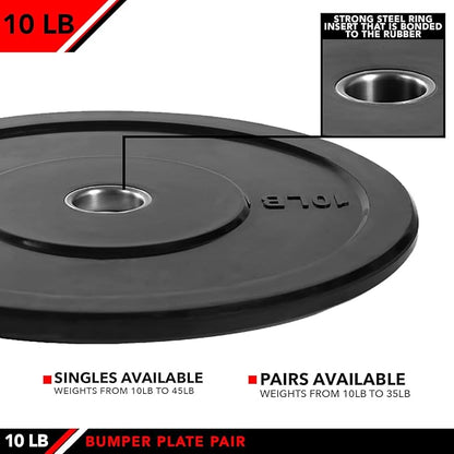 JFIT Olympic 2" Cast Iron Grip Plate OR 2" Rubber 6 Weights (2.5lbs to 45lbs) Plates