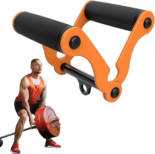 V Bar T-Bar Row Landmine Handle Attachment for Barbell Bars, Solid Mine Double D Row Handle Grips with Non-Slip Rubber Grips, T-Row Attachment for Olympic Strength Training Bars