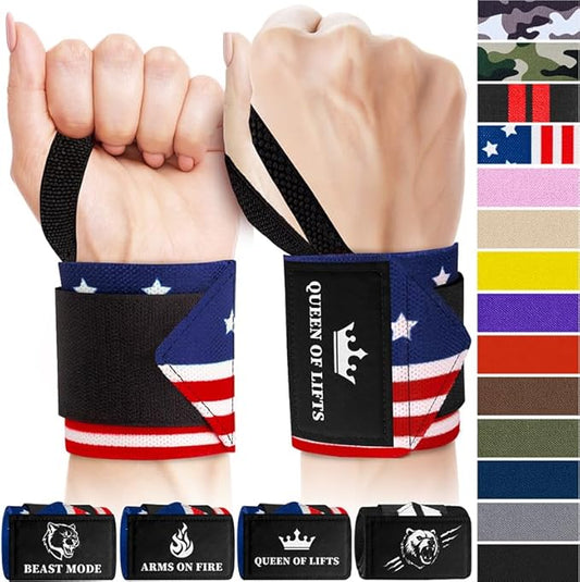 TECEUM Weightlifting 18" & 12" Wrist Wraps with Thumb Loop – Heavy Duty Wrist Workout Braces for Men and Women – Ideal for Powerlifting, Strength Training, Bodybuilding