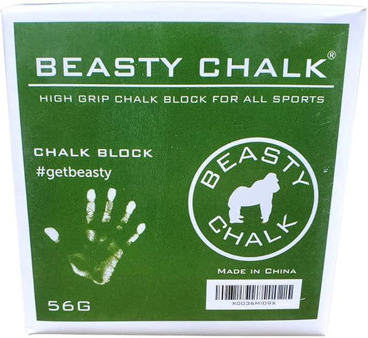 Beasty Chalk Gym Chalk Block - High Grip Chalk for Gymnastics, Rock Climbing, Sports, Lifting, Pull-Ups, Deadlifts, Kettlebells, Pole