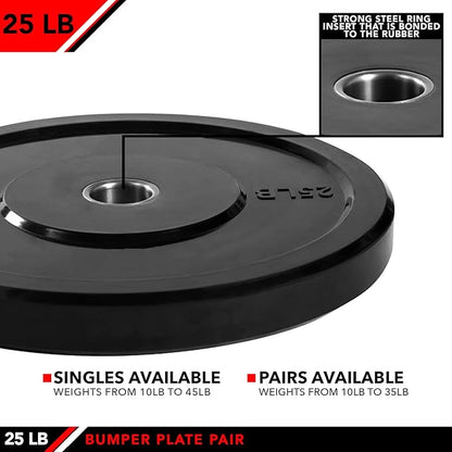 JFIT Olympic 2" Cast Iron Grip Plate OR 2" Rubber 6 Weights (2.5lbs to 45lbs) Plates