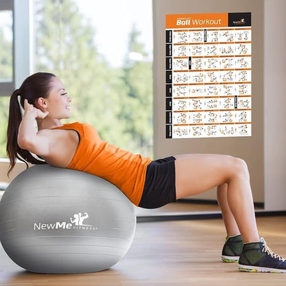 NewMe Fitness Workout Posters for Home Gym -