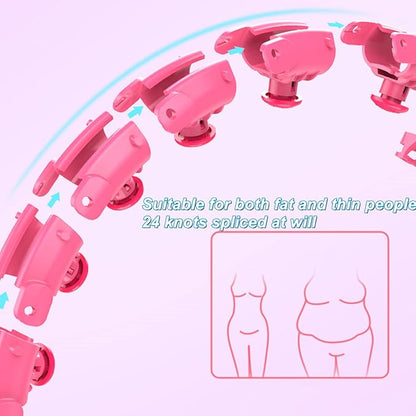 Smart Weighted Hula Exercise Hoop Massage Non-Fall Infinity Hoop 24 Detachable