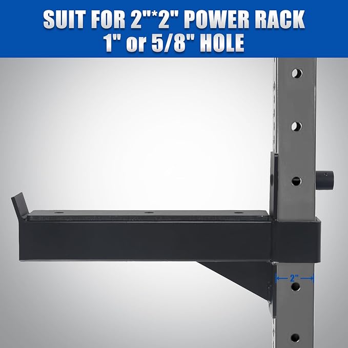 Barbell Safety Catches Squat Rack Safety Arm Spotter 2x2 Power 1" or 5/8" Hole