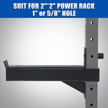 Barbell Safety Catches Squat Rack Safety Arm Spotter 2x2 Power 1" or 5/8" Hole