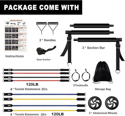 The Ultimate Pilates bar Set. The Fitness bar