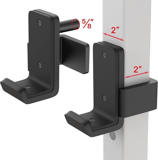 SELEWARE Solid Steel J Hooks for 2" x 2" or 3" x 3" Tube 1" or 5/8" Hole 2