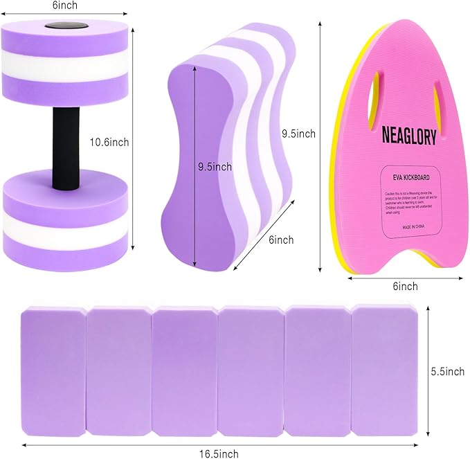 NEAGLORY 5 Pieces Water Aerobics Set Aquatic Exercise