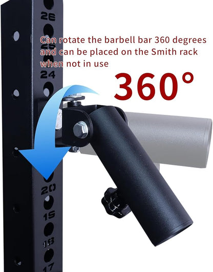 T-Bar Row Landmine Attachment for Barbell 360 Swivel Landmine Base - Fits 1' Standard & 2' Olympic Bar, Gym Home Fitness, Squat, Deadlifts_Size: 0.7 inch/ 18mm Aperture