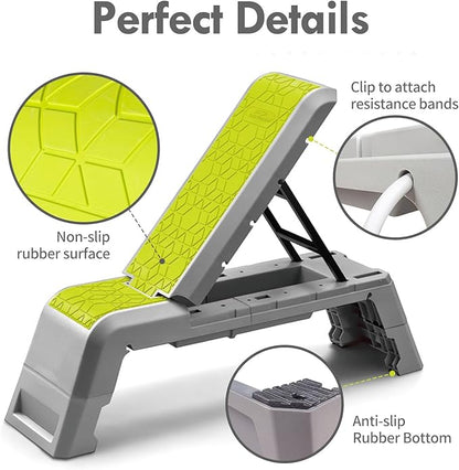 leikefitness Multifunctional Aerobic Deck with Cord Workout Platform