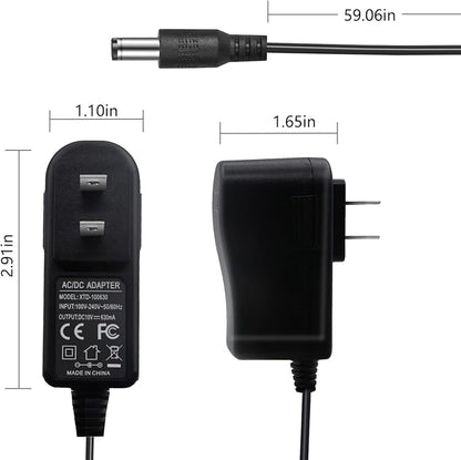 Power Cord for ProForm Elliptical Smart Strider 390 395 475 510 E, 480 490 500 600 LE, 400 700 510 EX, Cardio Cross Trainer Exercise Bike Charger Cable Cord
