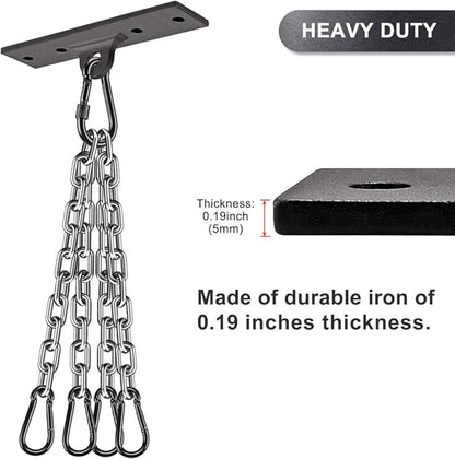 Dolibest Heavy Bag Hangers Brackets, Punching Bag Hangers, Heavy Bag Ceiling Mount with Carabiner for Body Weight Strength Training Systems, Aerial Yoga Swing & Hammock, Resistance Band