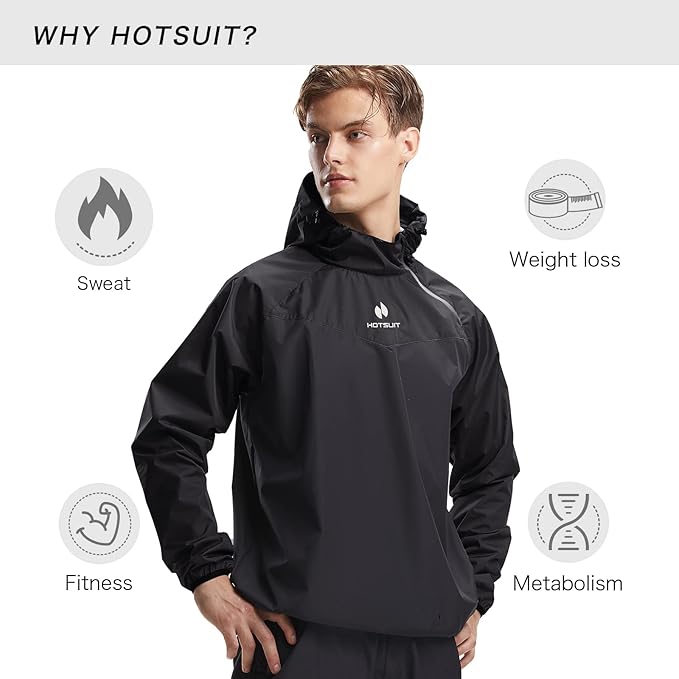 HOTSUIT Sauna Suit for Men Sweat Sauna Jacket