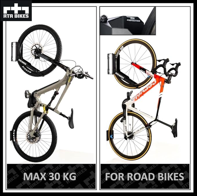 Kranked Twist Professional Hanger/Wall Mount Bicycle Swivel Bracket - Ideal for Garages or Bicycle Shops