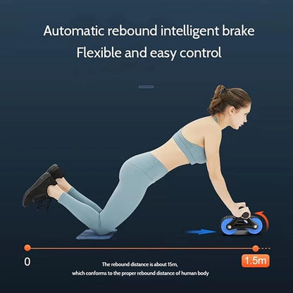 Automatic Rebound Abdominal Roller Wheel，quiet Non-slip Core Abdominal Exerciser