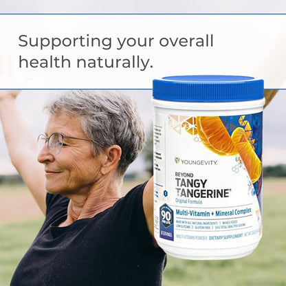 Youngevity Beyond Tangy Tangerine - Original Formula | Multi-Vitamin & Mineral Complex | Made with Natural & Whole Foods | 5,745 ORAC | 3 Pack