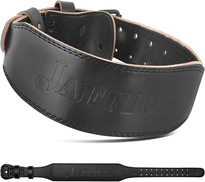 Jaffick Weight lifting Belt for 7MM Leather Pro 4 Inch