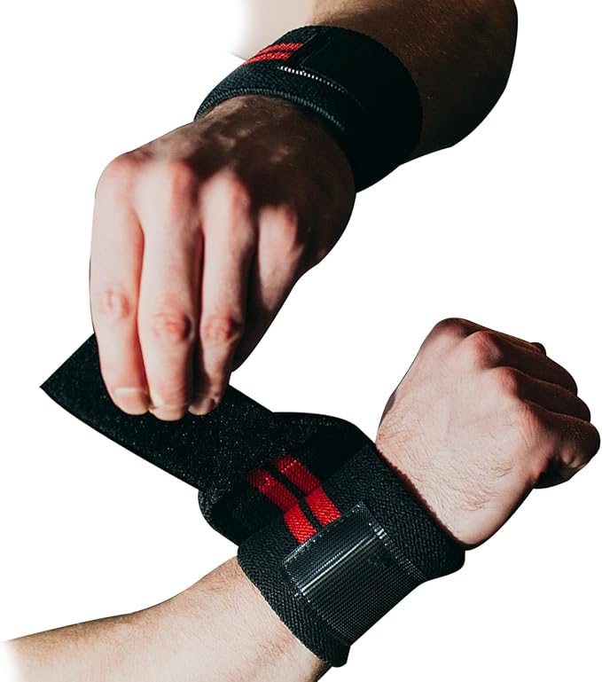 BEAST RAGE Wrist Wraps for Weightlifting - Adjustable Lifting Straps With Thumb Loop for Enhanced Gym Support, Powerlifting, Bodybuilding and Workout