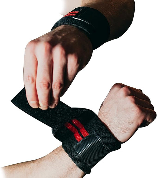BEAST RAGE Wrist Wraps for Weightlifting - Adjustable Lifting Straps With Thumb Loop for Enhanced Gym Support, Powerlifting, Bodybuilding and Workout