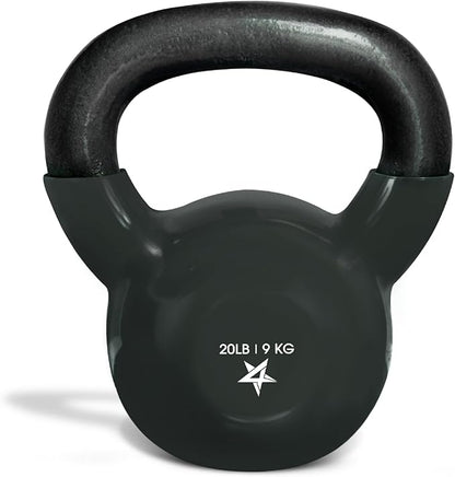 Yes4All 5-65lbs Kettlebells Vinyl Coated Cast Iron
