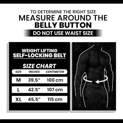Self-Locking gym belt - Premium Lifting Belt for Fitness