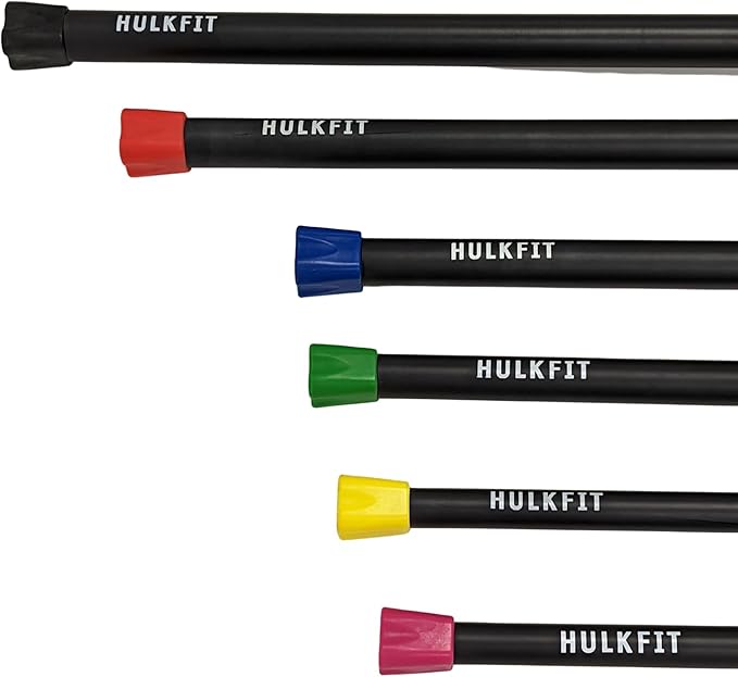 HulkFit Total Body Workout Weighted Exercise Bar Exercise