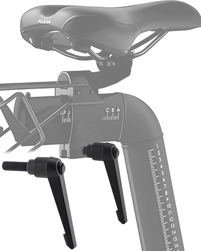 Horizontal Seat Post Adjustment Rod for Spin Bikes Compatible with Peloton L-Shaped Seat Adjustment Handle Replacement Accessory (High-Strength Aluminum Structure)