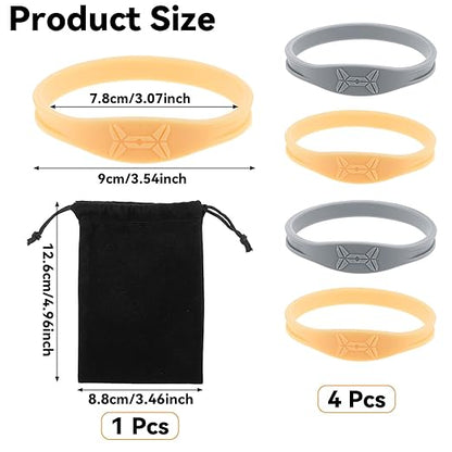 4Pcs Silicone Patella Bands for Knee Pain,Fine Knee Strap Patella Tendon Support, Elastic Patellar Knee Brace Strap Fixed Basketball Patella Band Rings for Running Soccer Hiking Jumpers