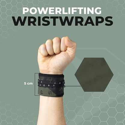 PICSIL Adjustable Wrist Support, Premium Fabric Weightlifting and Yoga Sweat Bands for Gym, for Women and Men, 1 Pair