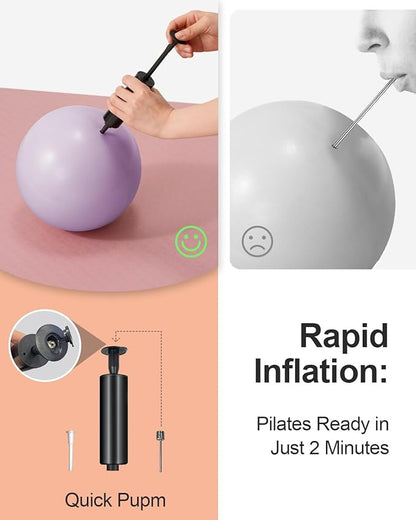 Pilates Ball, 10-inch Exercise Ball with Anti-Burst Technology
