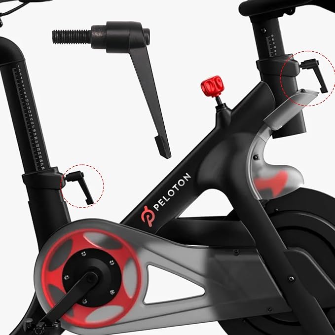 Exercise Bike Seat an Handle Height bar Adjustment Lever for Peloton Bike Replacement Parts, Adjustable Alloy L-Handle Accessories -2 Pack