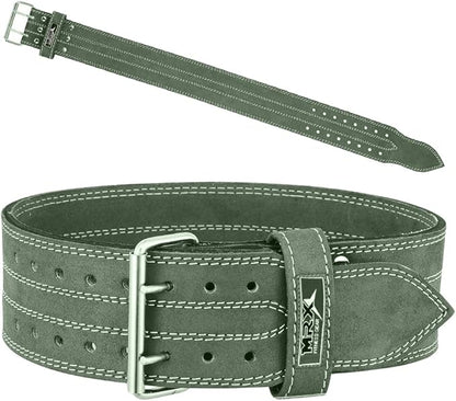 MRX Powerlifting Leather Belt 4" Wide 10mm Thickness 2 Prong