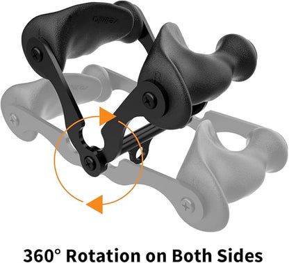 V Bar T-Bar Row Landmine Handle Attachment for Barbell Bars, Solid Mine Double D Row Handle Grips with Non-Slip Rubber Grips, T-Row Attachment for Olympic Strength Training Bars
