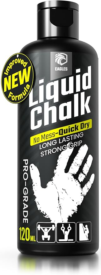 EAGLES Pro Grade Liquid Chalk 50, 120 or 280ml Mess-Free Chalk for Weightlifting, Gymnastics Rock Climbing, Dancing, Pole Grip, Sports & Workout Chalk - Sweat-Resistant and Long Lasting