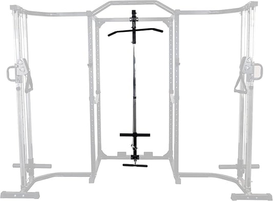 Multi-Function Adjustable Power Cage with J-Hooks, Safety Straps and Optional LAT Pulldown Attachment and Cable Crossover, Multiple Styles